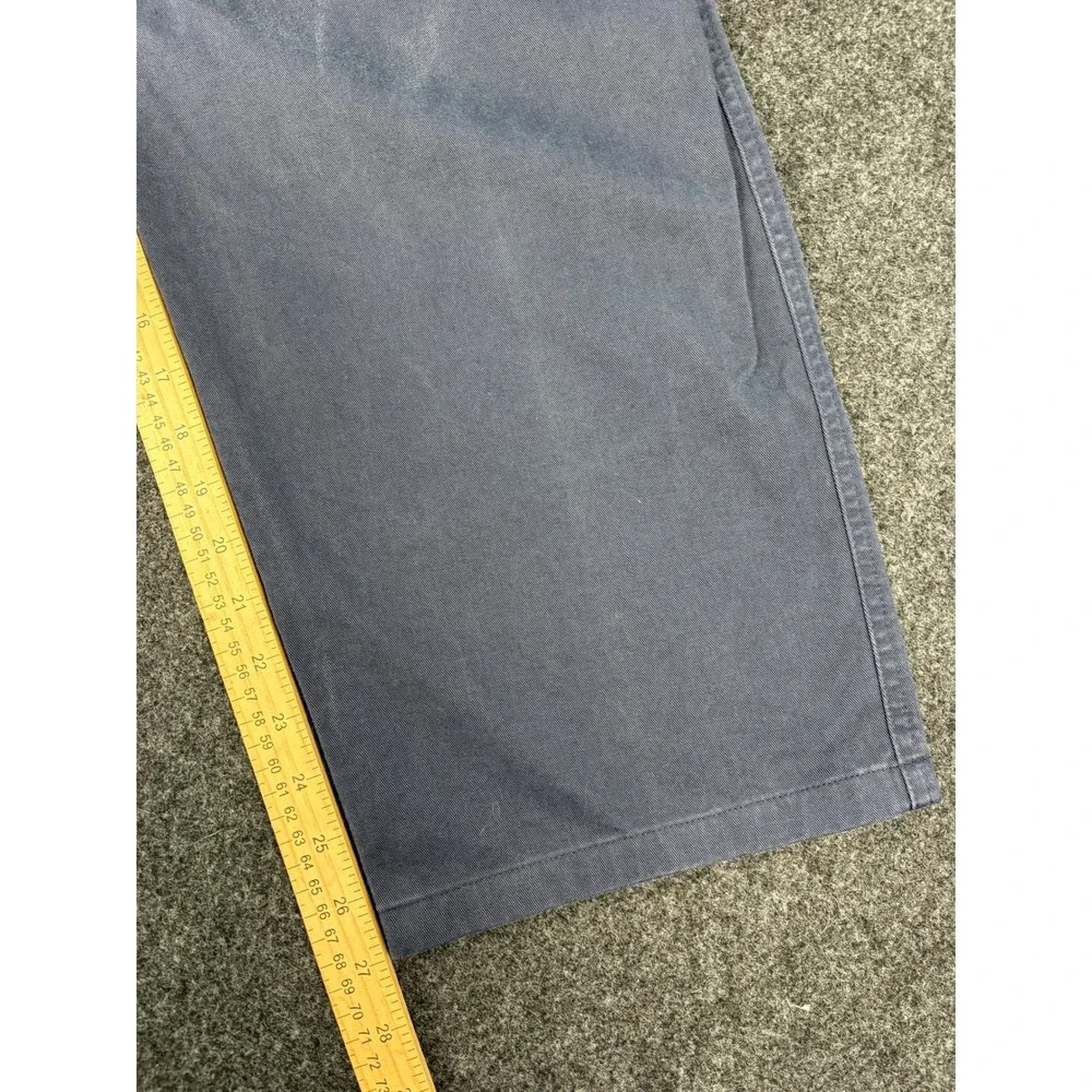 Dockers Classic Fit Pleated Chinos Mens 33x32 Navy Blue Cotton Twill Pants